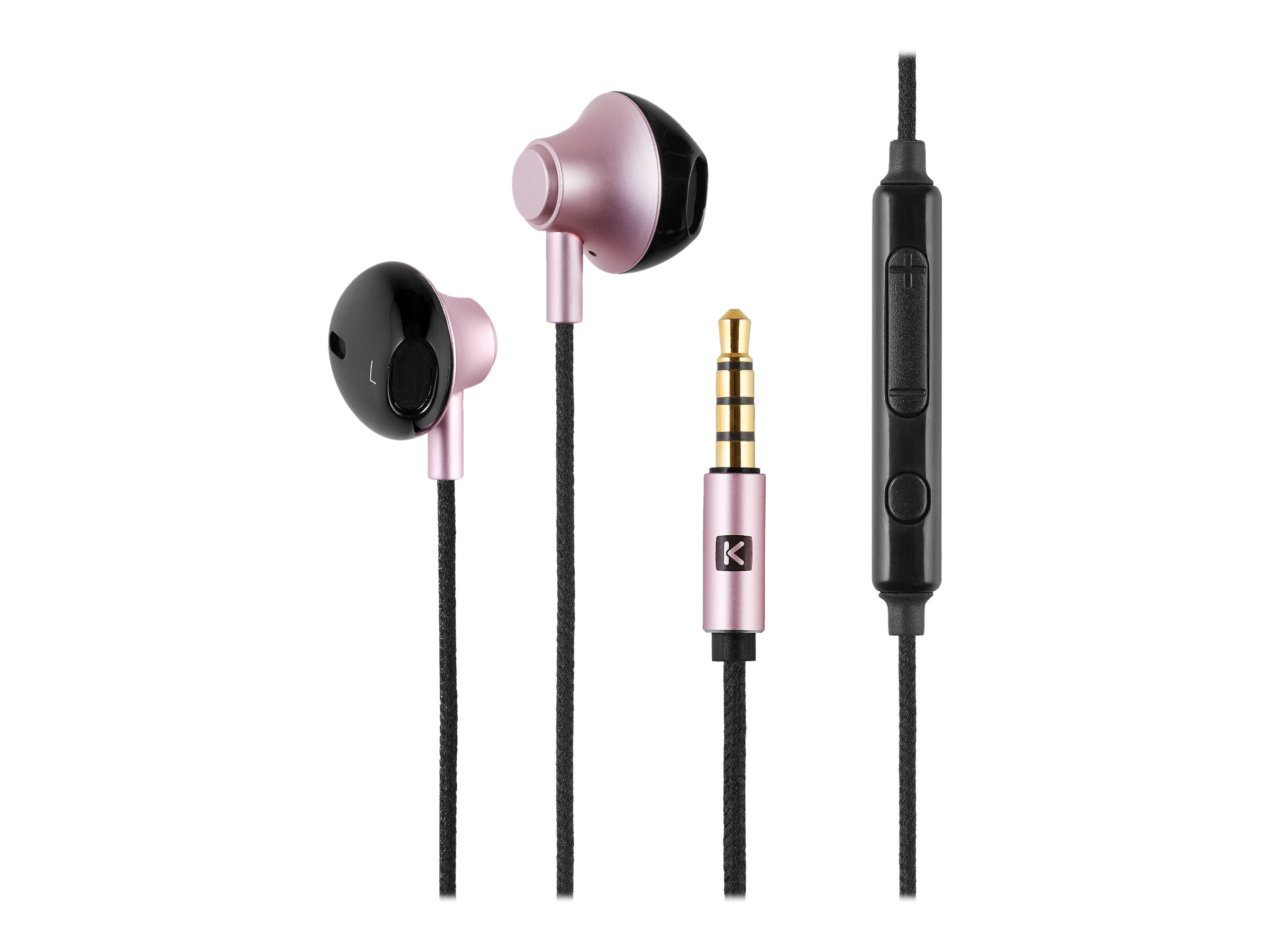 Ecouteurs semi intra-auriculaires filaires Linkster roses JC-R006 PINK