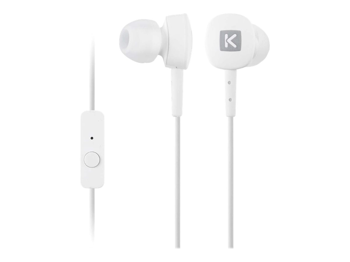 Ecouteurs intra-auriculaires filaires Linkster blancs EPM10 WHITE