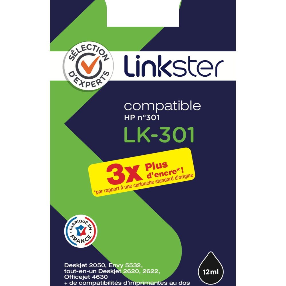 Cartouche d'encre Sélection d'Experts Linkster LK301 Noir