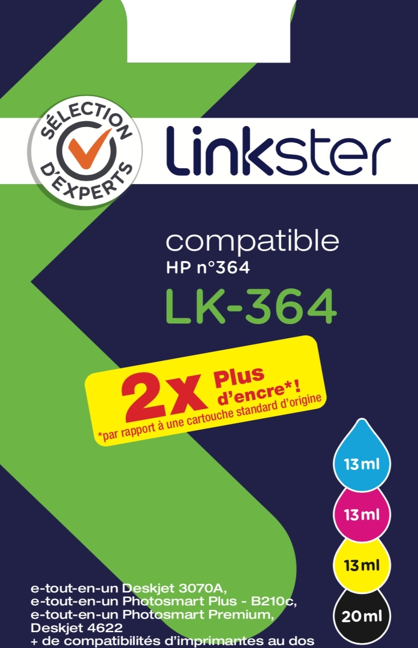 Cartouche d'encre Sélection d'Experts Linkster LK-364 4 couleurs