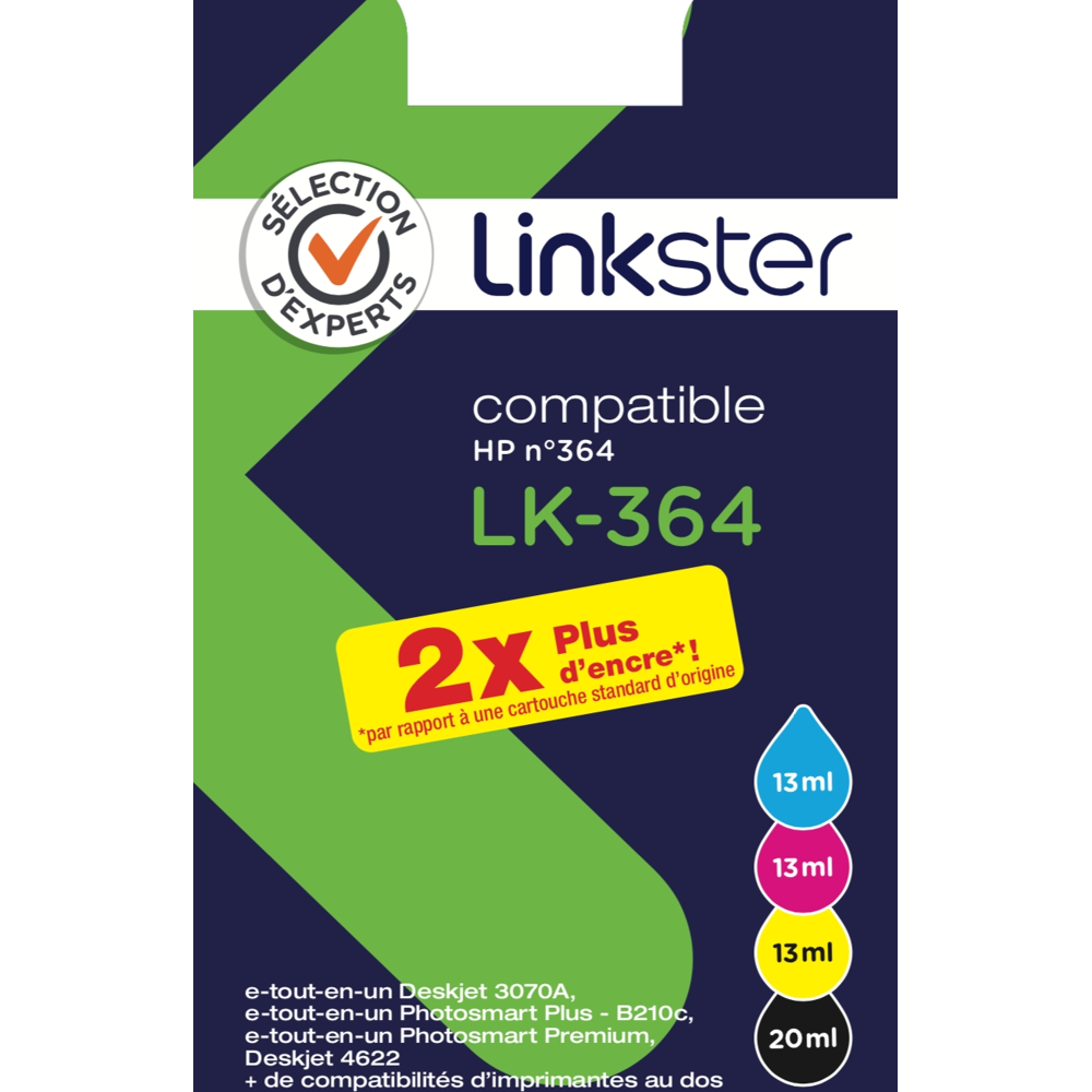 Cartouche d'encre Sélection d'Experts Linkster LK-364 4 couleurs