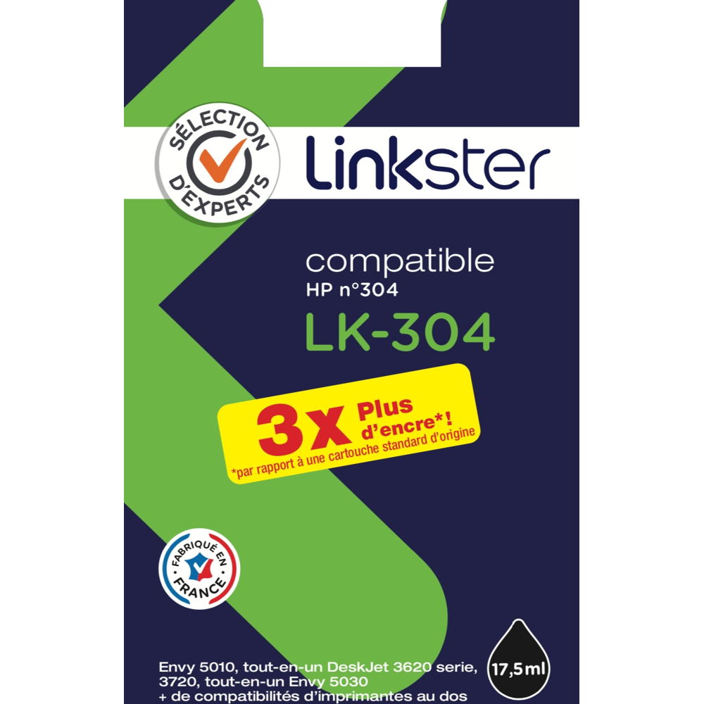 Cartouche d'encre Sélection d'Experts Linkster LK-304 Noir