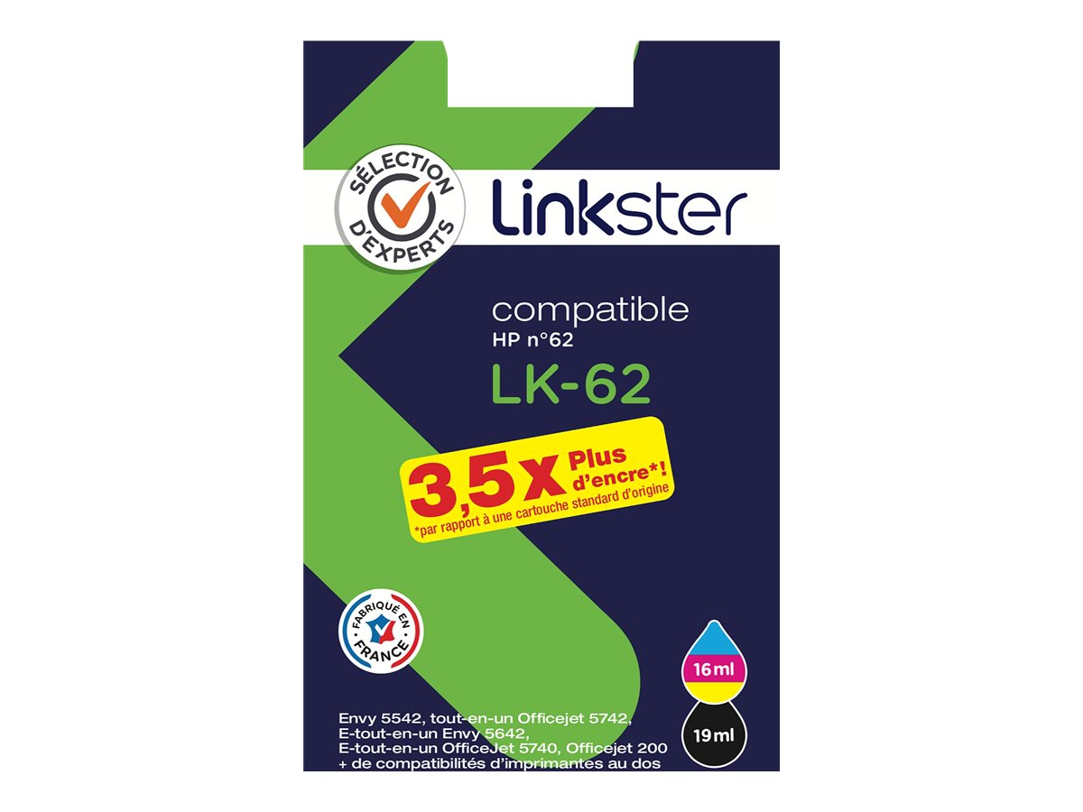 Cartouche d'encre Sélection d'Experts Linkster LK-62 Noir + 3 couleurs