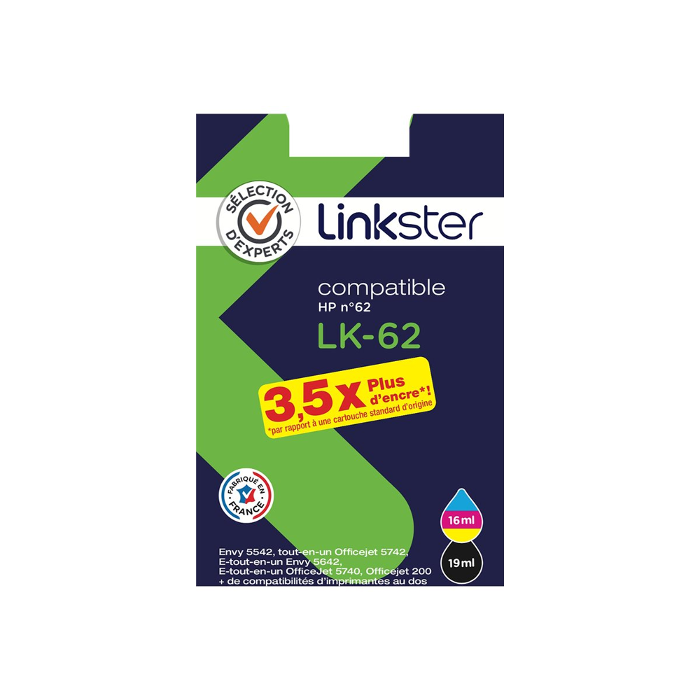 Cartouche d'encre Sélection d'Experts Linkster LK-62 Noir + 3 couleurs