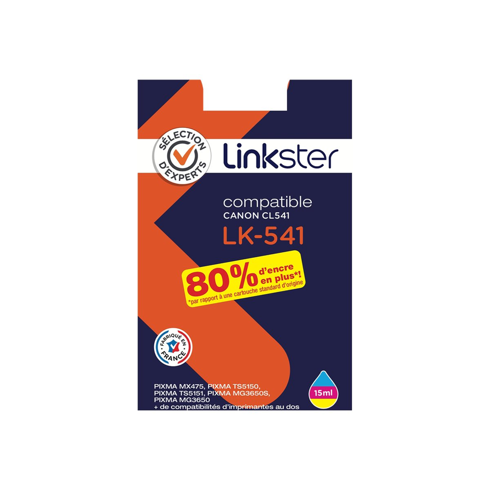 Cartouche d'encre Sélection d'Experts Linkster LK-541 3 couleurs