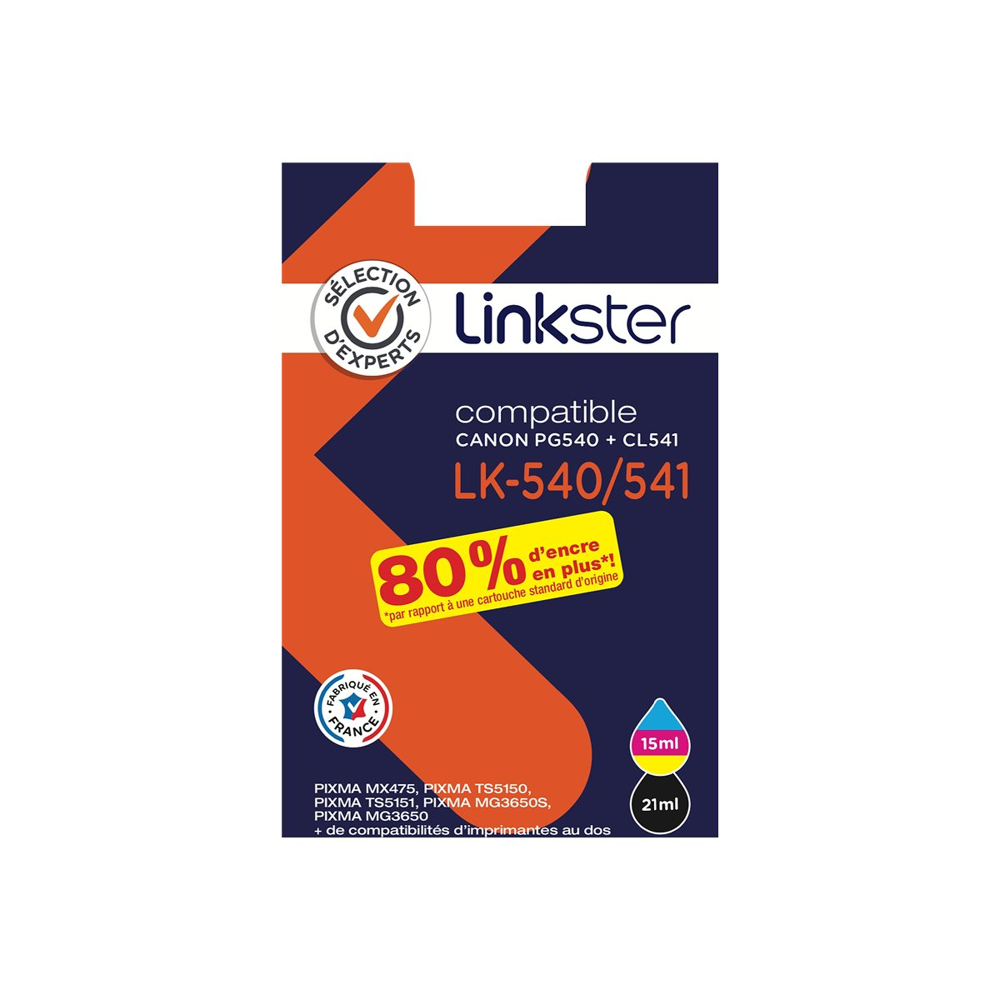Cartouche d'encre Sélection d'Experts Linkster LK-540/541