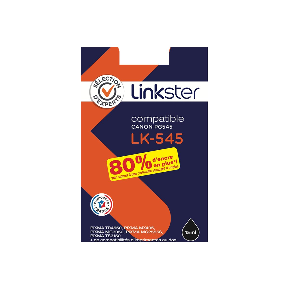 Cartouche d'encre Sélection d'Experts Linkster LK-545 Noir