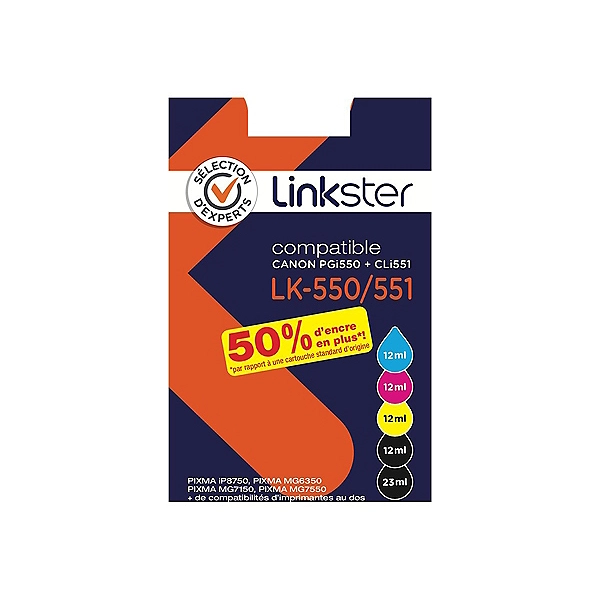 Cartouche d'encre Sélection d'Experts Linkster LK-550-551