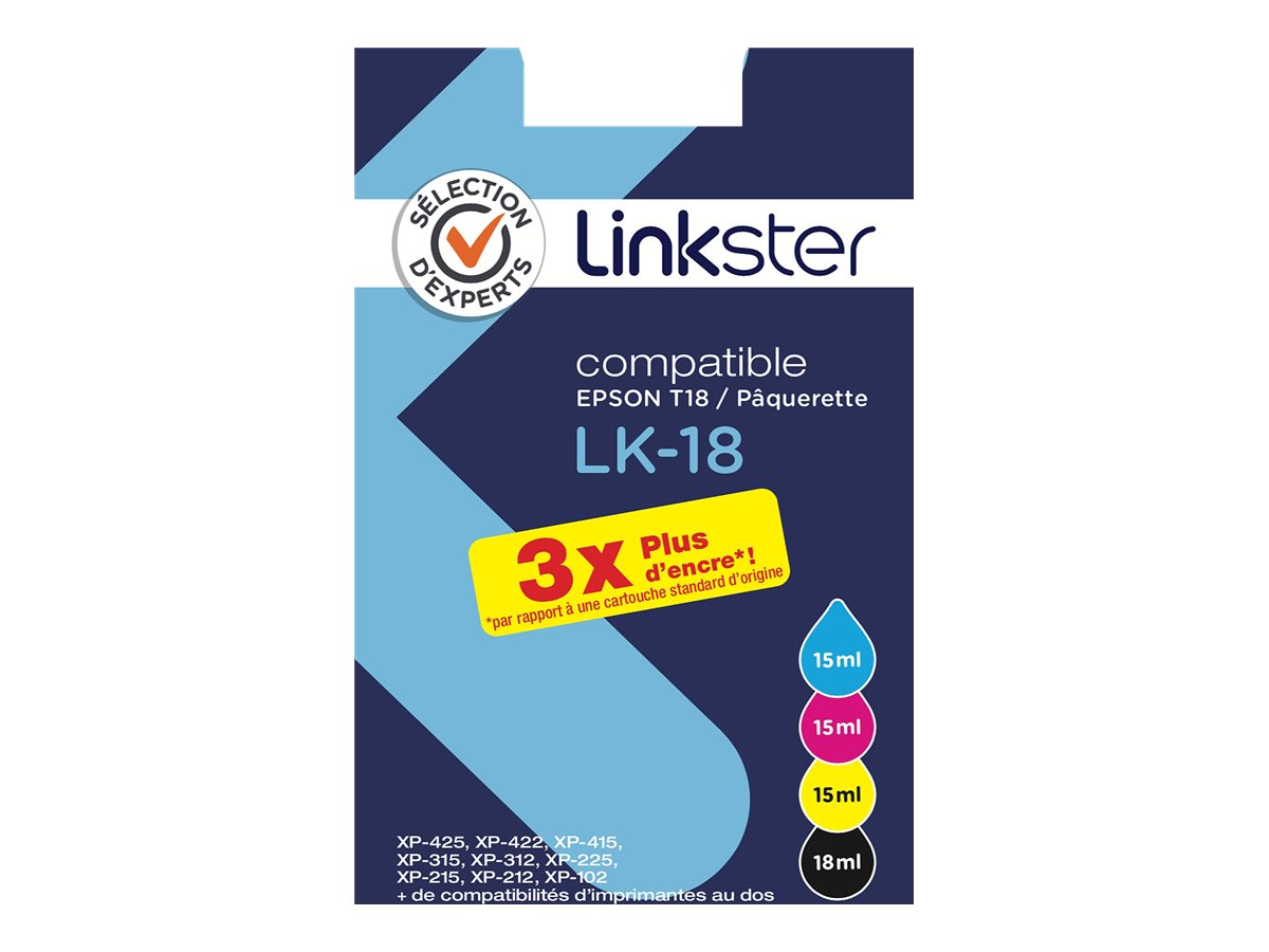 Cartouche d'encre Sélection d'Experts Linkster LK-18 4 couleurs