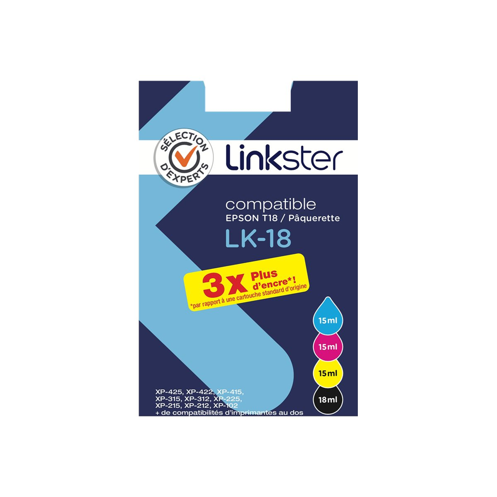 Cartouche d'encre Sélection d'Experts Linkster LK-18 4 couleurs