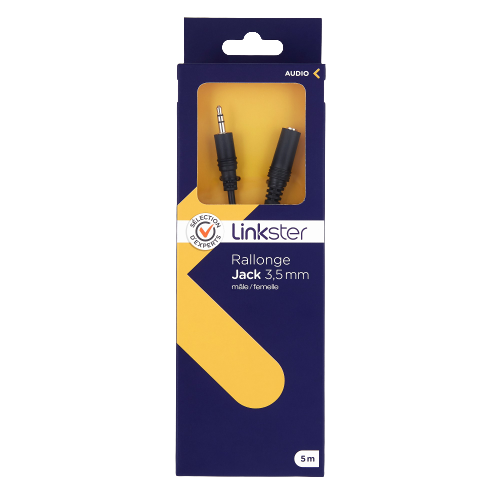 Rallonge jack 3,5mm mâle/femelle - 5m - Sélection d’Experts - Linkster