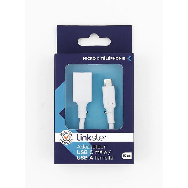 Connectique LINKSTER TSM-HB03 Adaptateur USB C 3/0 mâle / USB A femelle