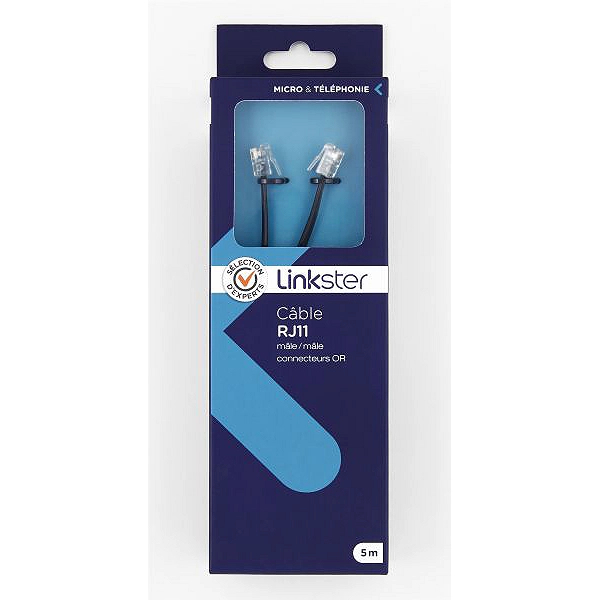 Connectique LINKSTER TSM-TE02 Câble RJ11 mâle/mâle