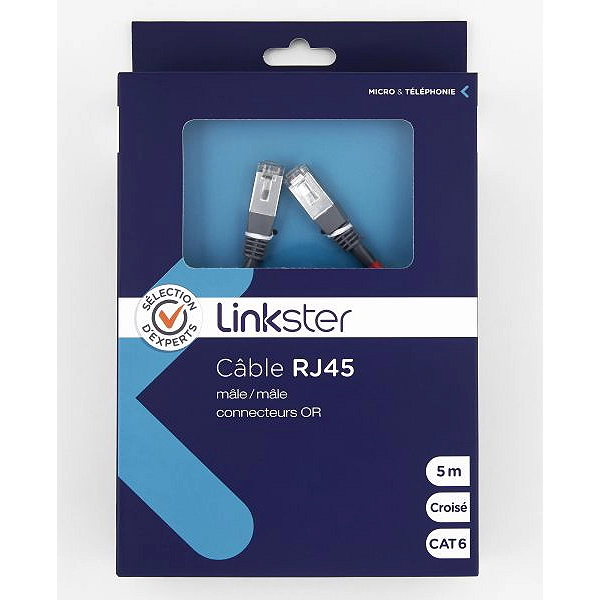 Connectique LINKSTER TSM-C605 Câble RJ45 mâle/mâle croisé / CAT6