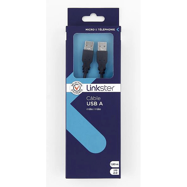 Connectique LINKSTER TSM-US01 Câble USB A mâle/mâle USB 2.0