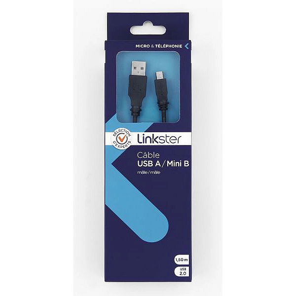 Connectique LINKSTER TSM-US06 Câble USB A mâle/Mini B mâle USB 2.0