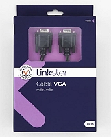 Câble VGA mâle/mâle - 1,8m - Sélection d’Experts - Linkster