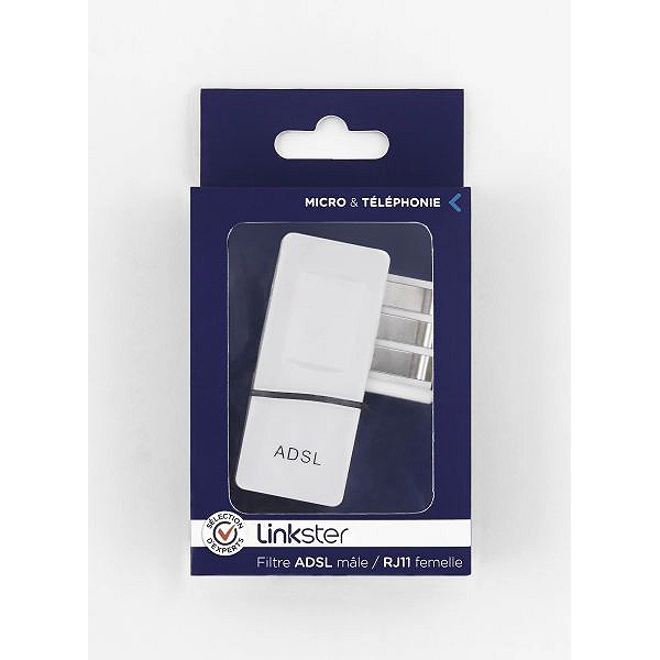 Connectique LINKSTER TSM-TE07 Filtre ADSL mâle / RJ11 femelle