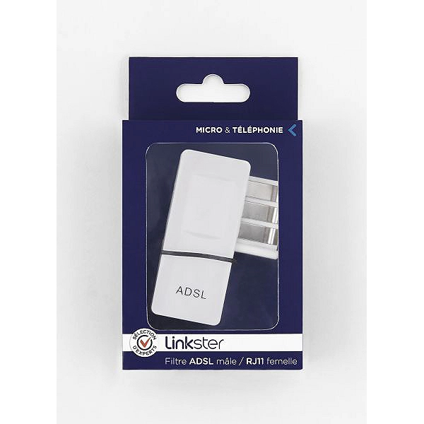 Connectique LINKSTER TSM-TE07 Filtre ADSL mâle / RJ11 femelle