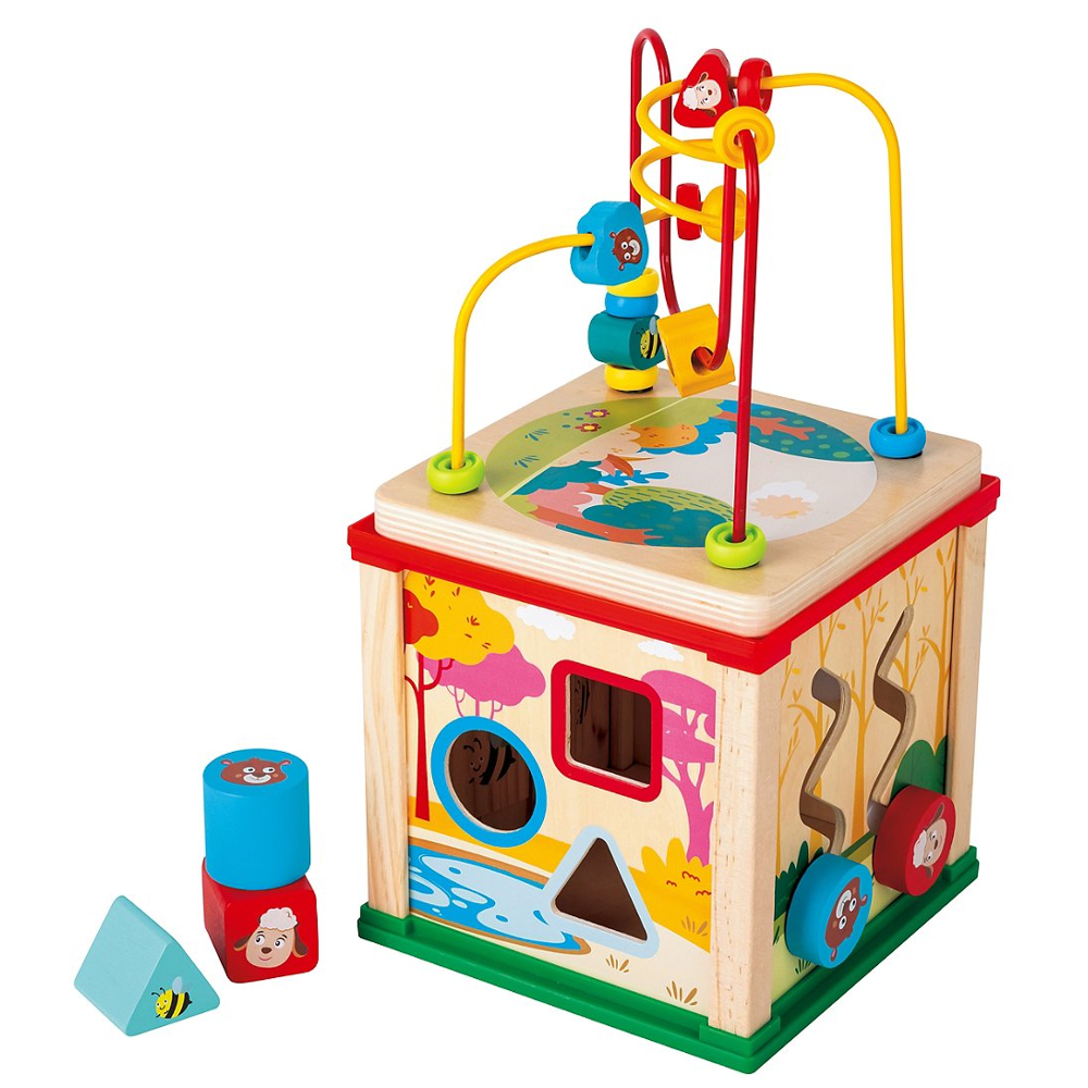 Sélection d’Experts - Kidway - Mon cube d'activités en bois - Eveil 1er âge - 1 an et +