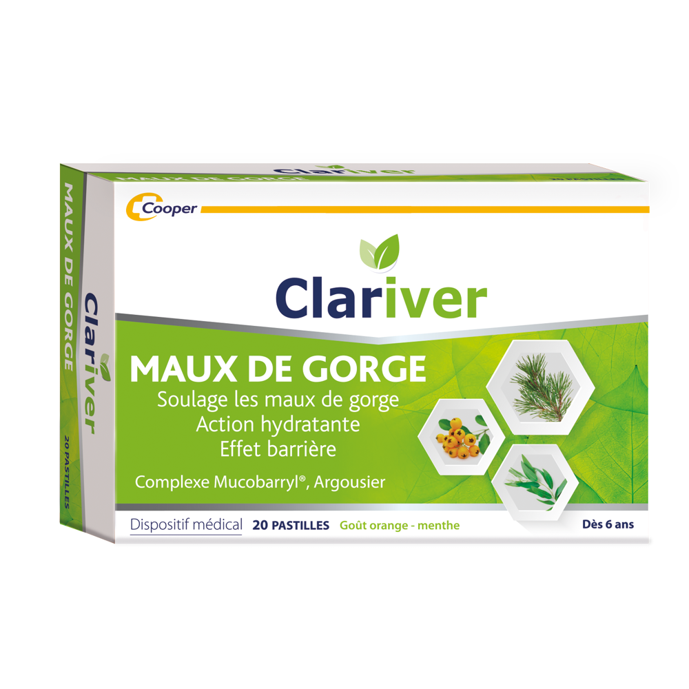 Clariver Pastilles maux de gorge