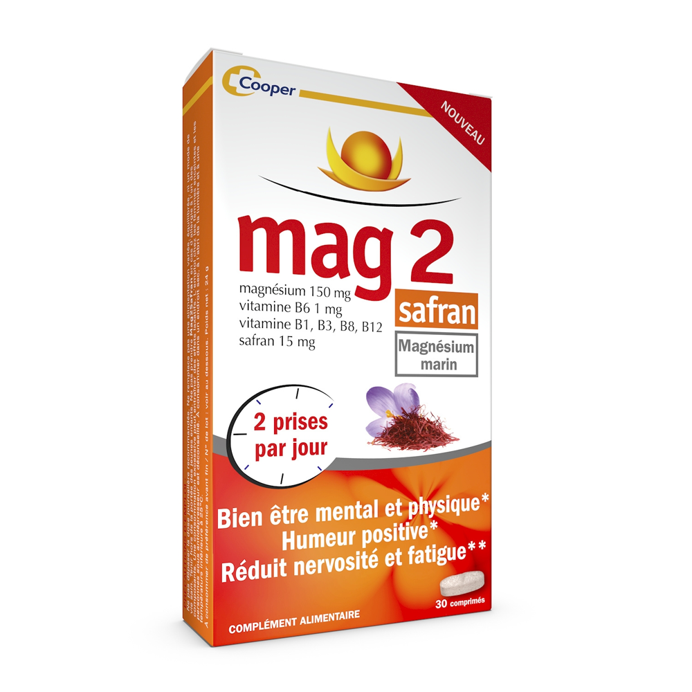 Mag2 Safran 30 comprimés