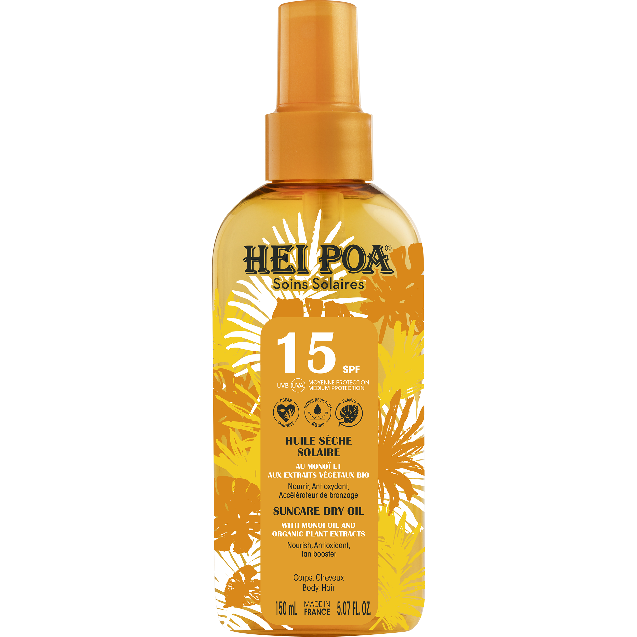 HEI POA Huile Sèche Corps & Cheveux SPF15 FL 150ml