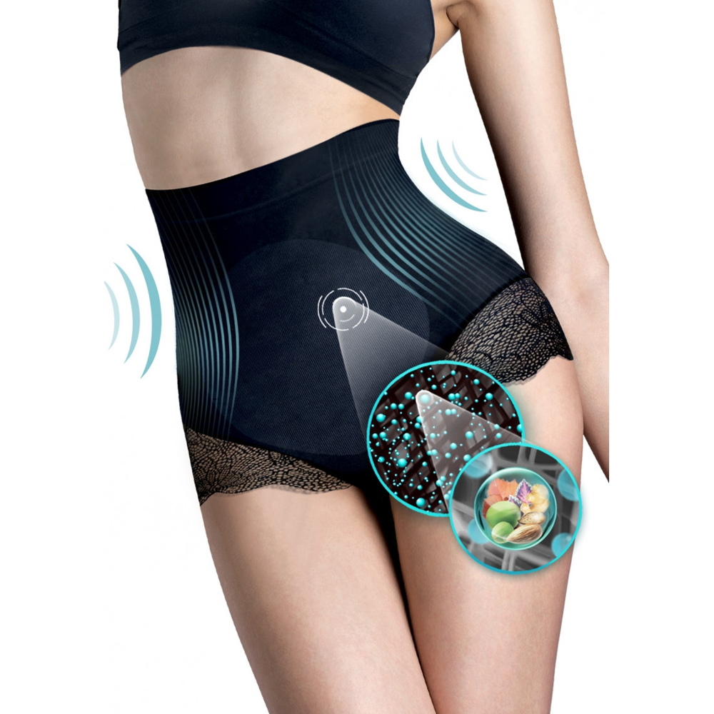 Culotte Dentelle Ventre Plat Minceur Noir L/XL