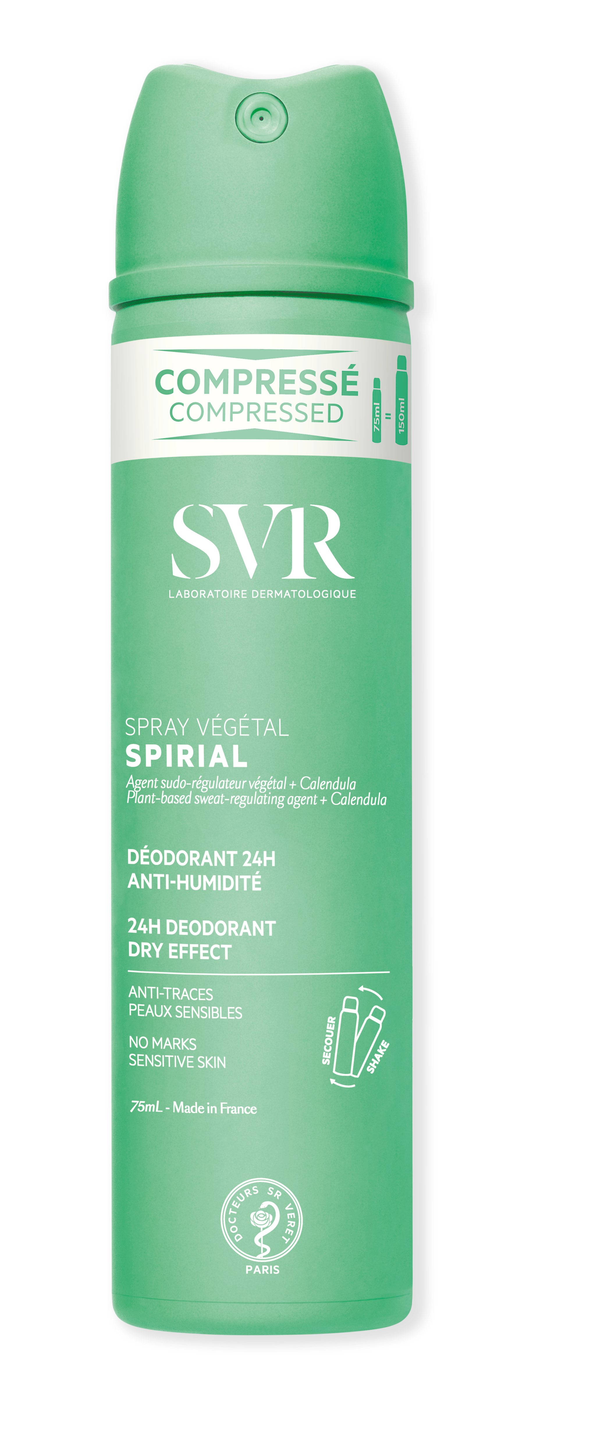 Spirial déodorant spray végétal 75ml
