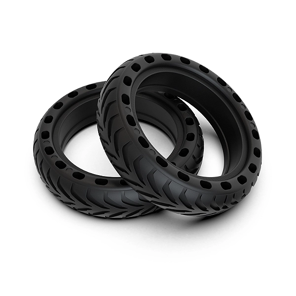 PACK 2 PNEUS ALVEOLES POUR MISCOOT CASR Noir