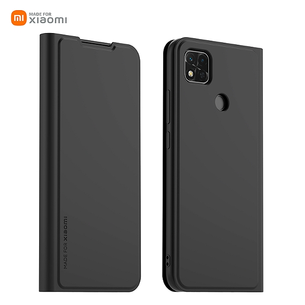 Protection Folio Noir pour Redmi 10A/9C
