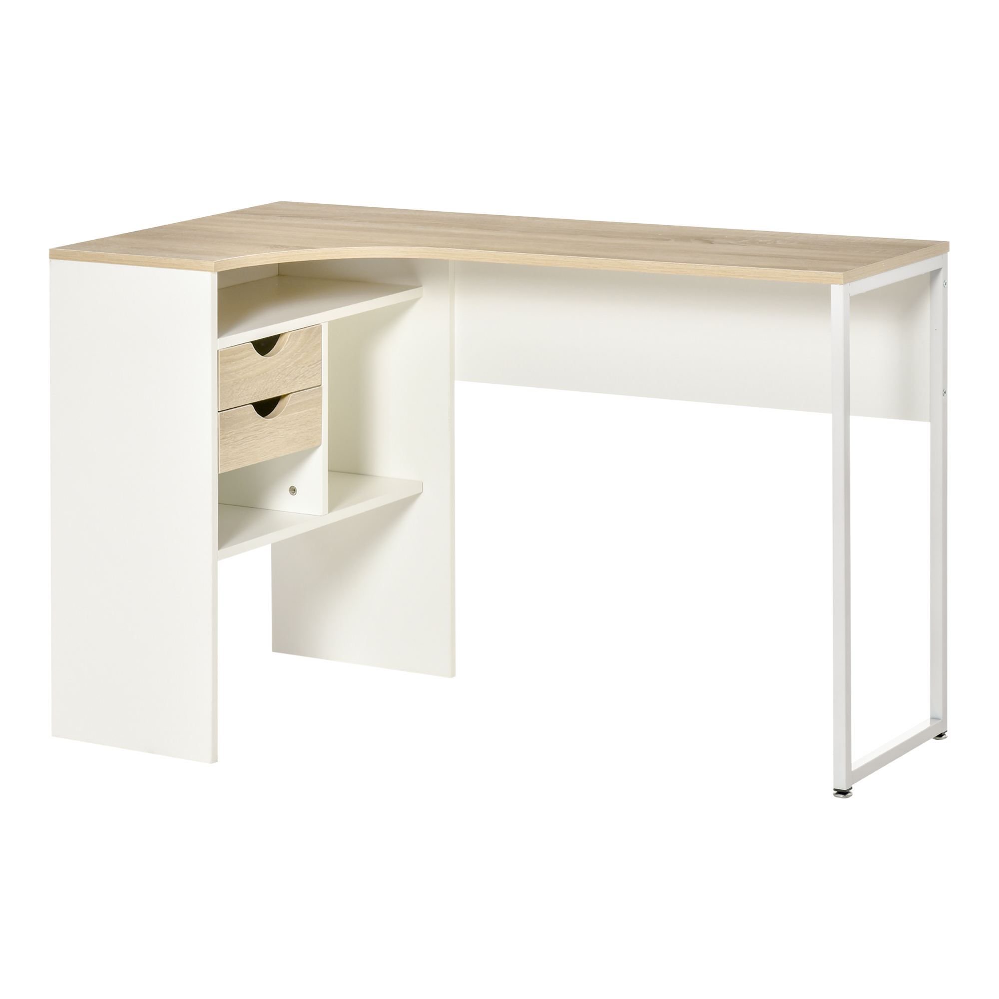 Bureau Chambre CubiCubi Petit Bureau D'ordinateur En Forme De L De 119 Cm Avec Bureau 120