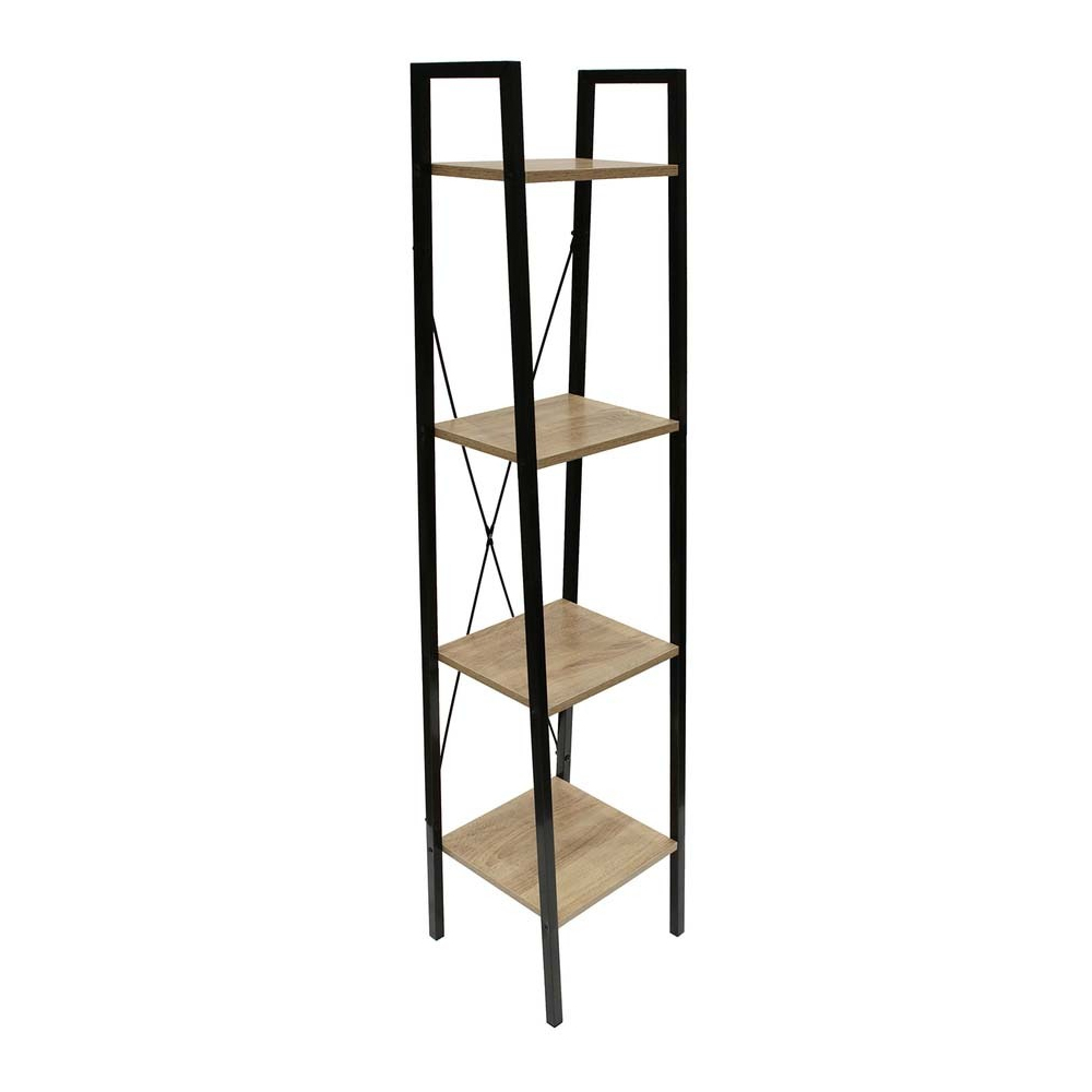 Etagere bois et metal 148x34x32 m1