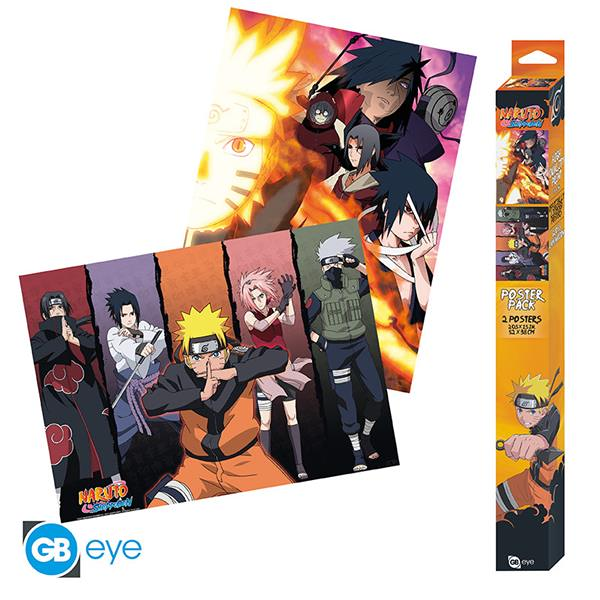 NARUTO SHIPPUDEN - Set 2 Posters Chibi 52x38 - Groupes