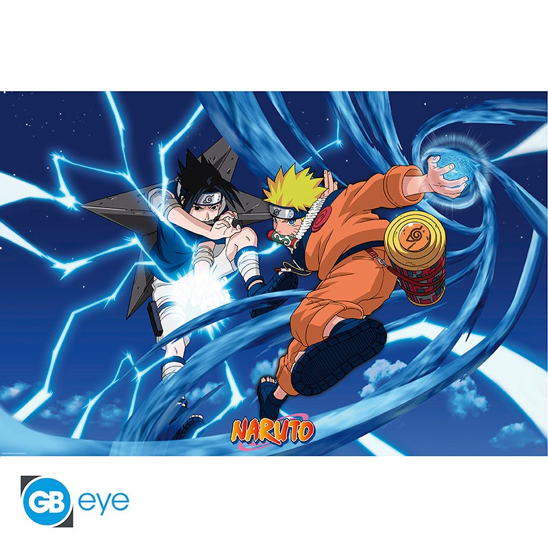 NARUTO - Poster Naruto & Sasuke roulé filmé (91.5x61)
