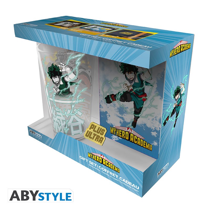 MY HERO ACADEMIA Coffret cadeau Verre + Pin' + Carnet Héros