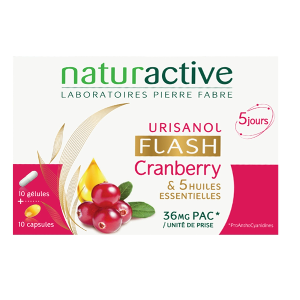 Urisanol flash 10 gélules + 10 capsules