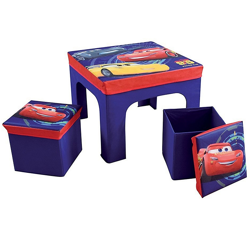 Ensemble table enfant + 2 tabourets Cars