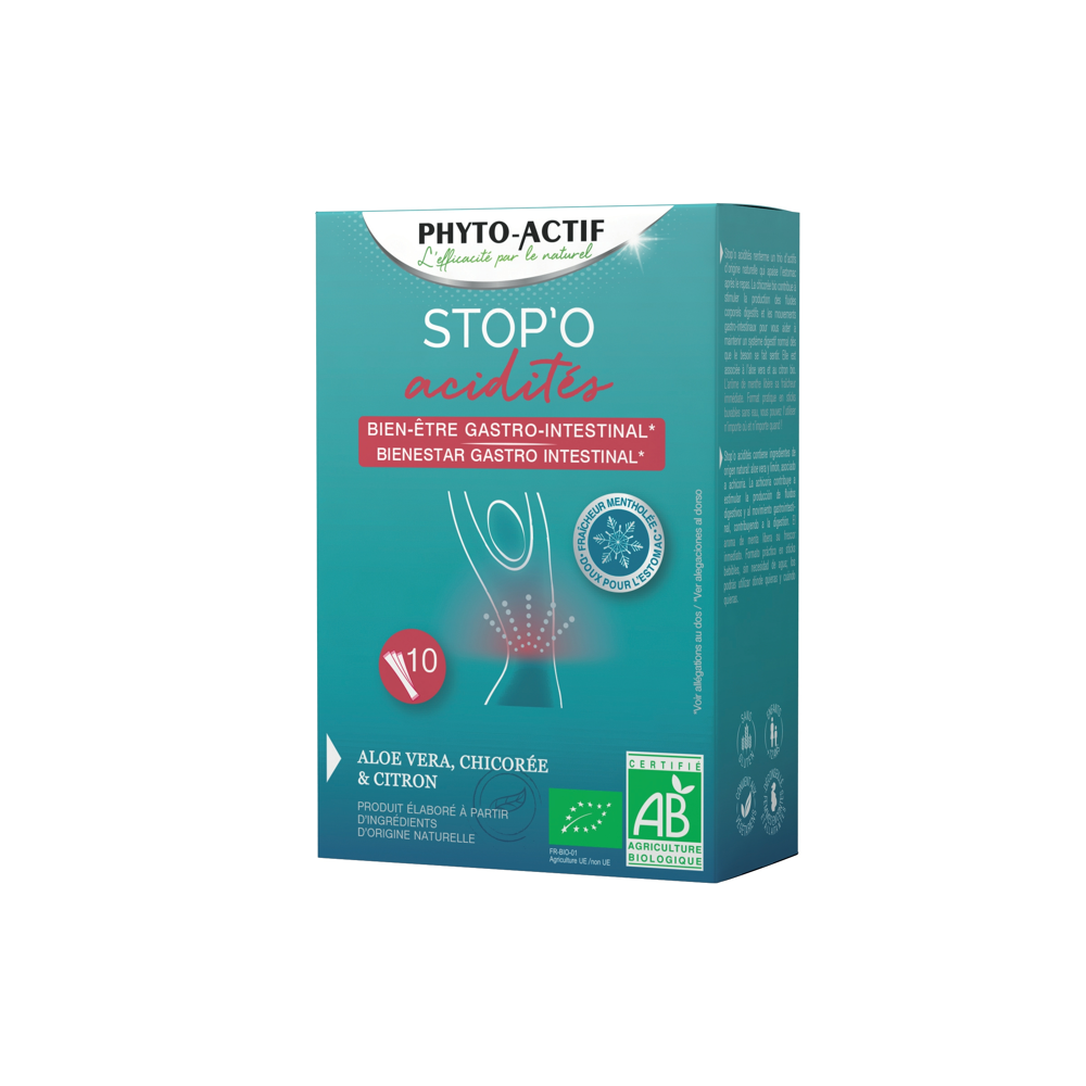 Stop’O Acidites Bien-Être Gastro-Intestinal bio 10 sticks