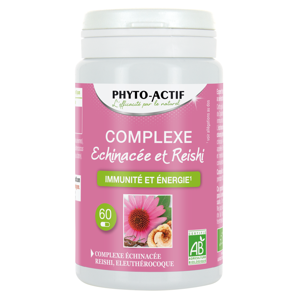 Complexe echinacée et reishi bio - 60 gélules