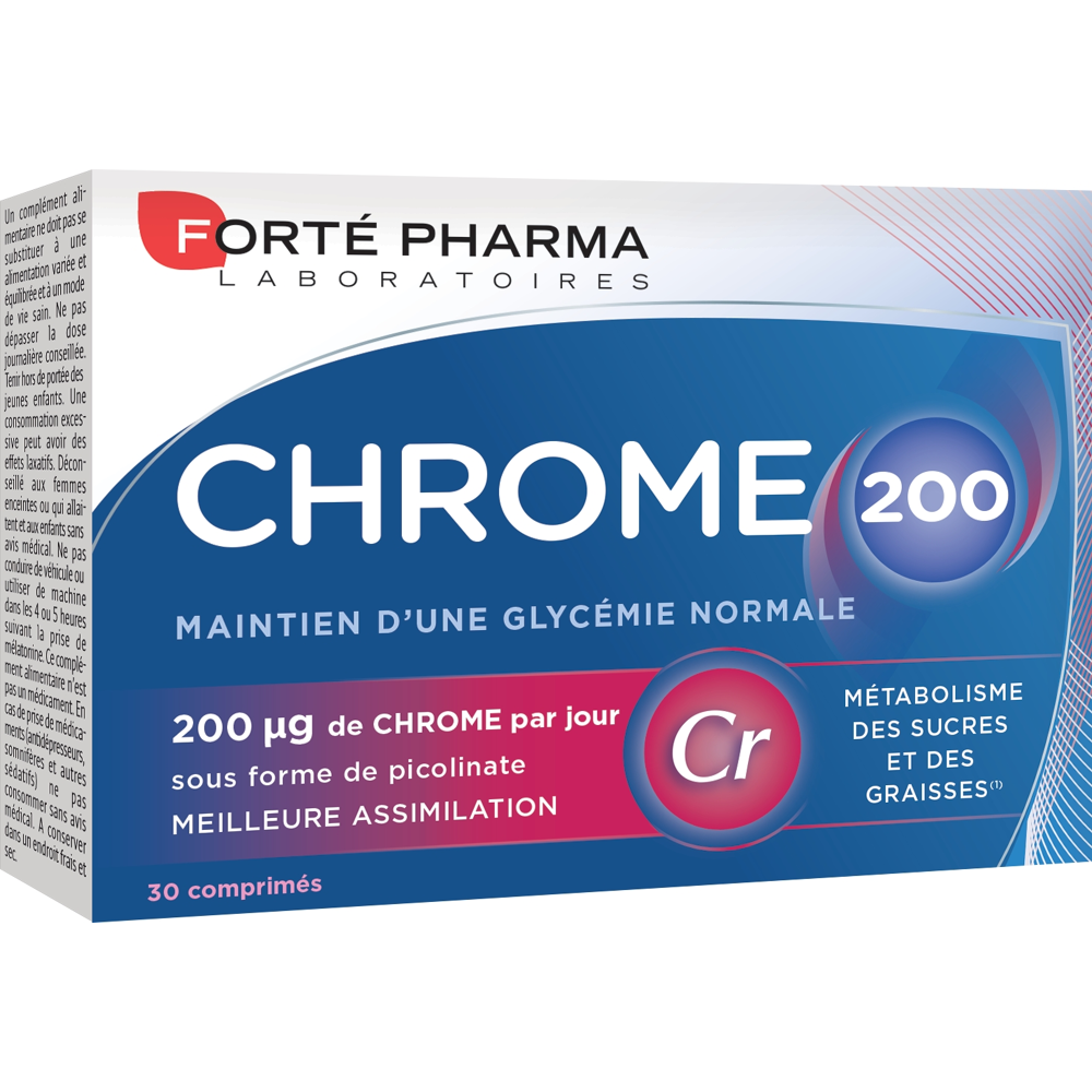 Chrome 200 x30 comprimés