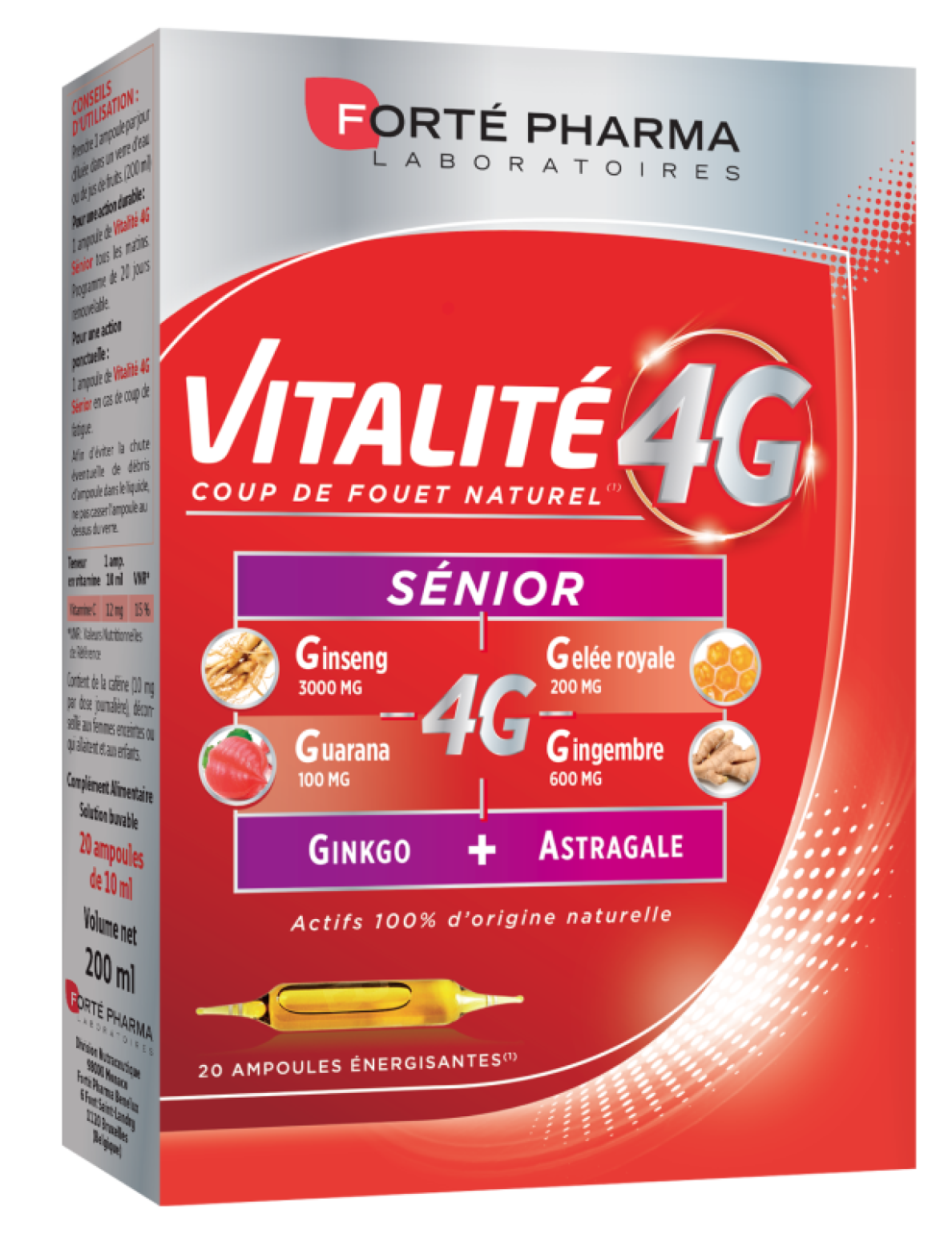 Vitalité 4g senior 20 ampoules 