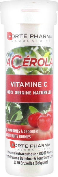 Acérola vitamine c 12 comprimés