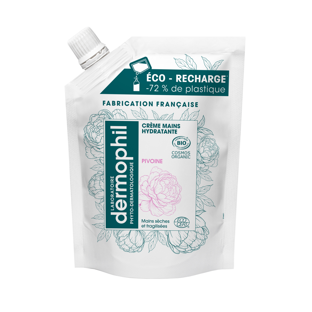 Crème Mains Pivoine Doypack, Bio 200ml