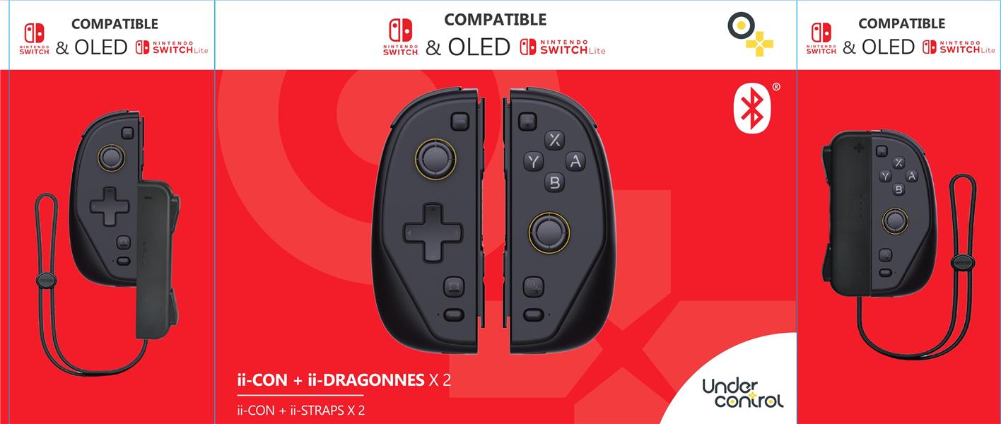 Pack 2 II-CON MACRO + dragonnes SWITCH - Noir (SWITCH)