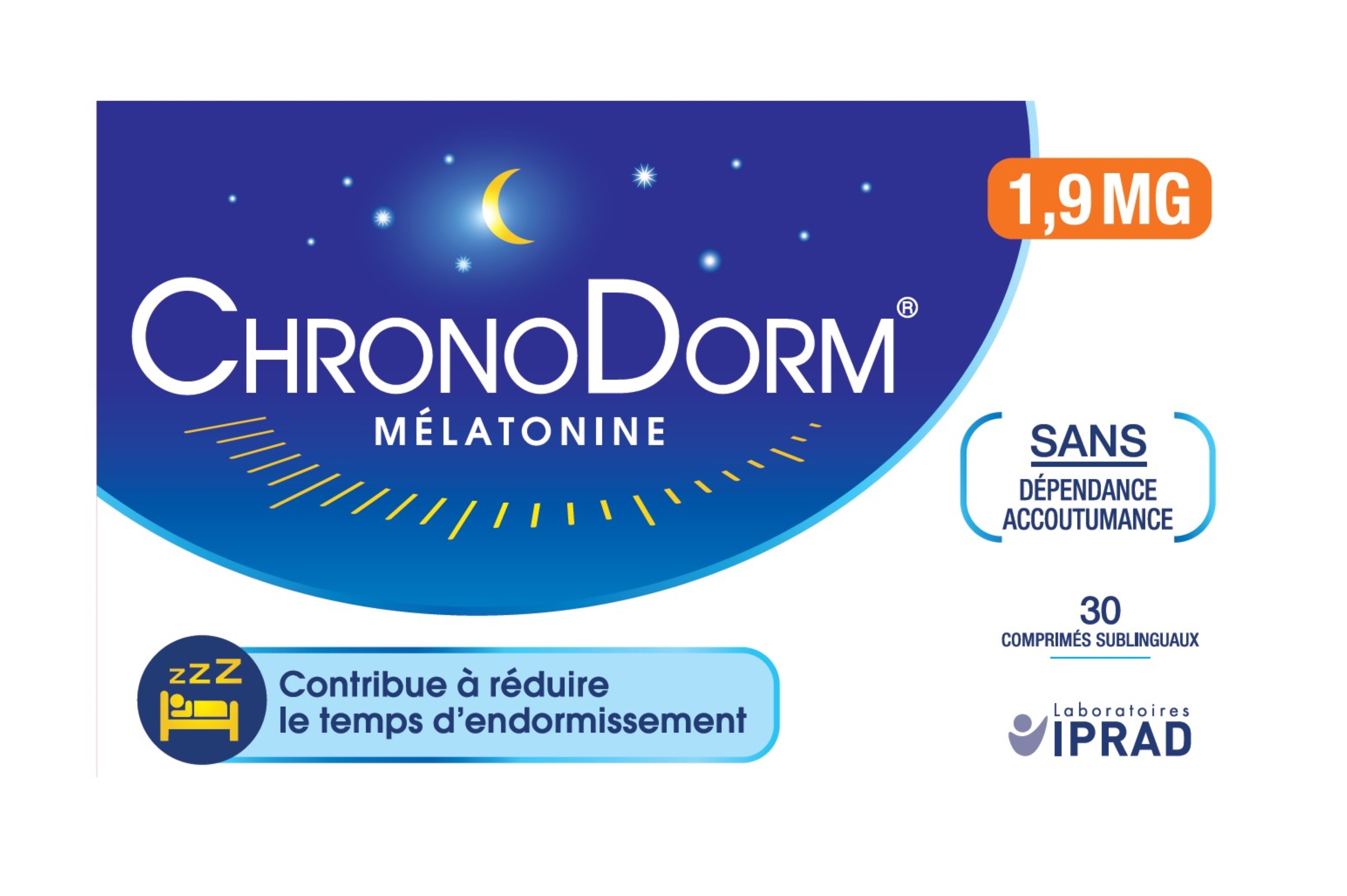 Chronodorm Mélatonine sublinguaux 1,9 mg x30 comprimés