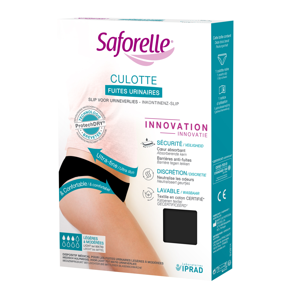 Culotte fuites urinaires noire M (38)