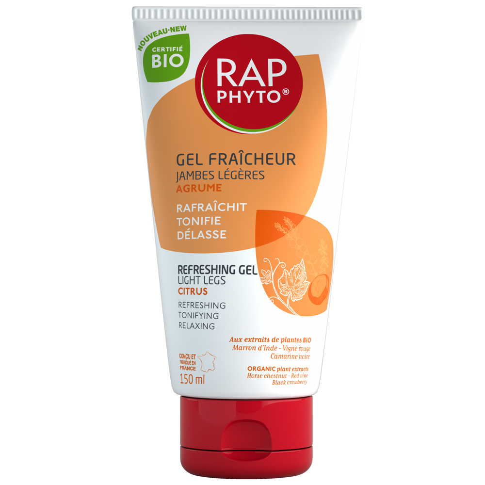 Rap Phyto Bio - Gel Fraicheur jambes légères parfum agrumes tube 150 ml