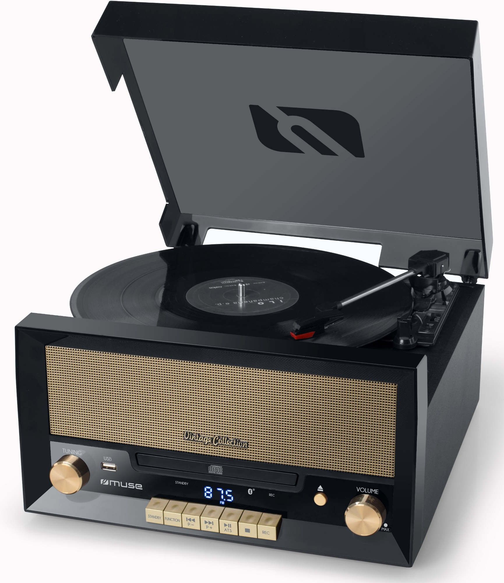 MUSE Micro système CD avec vinyle MT110B - vue 2