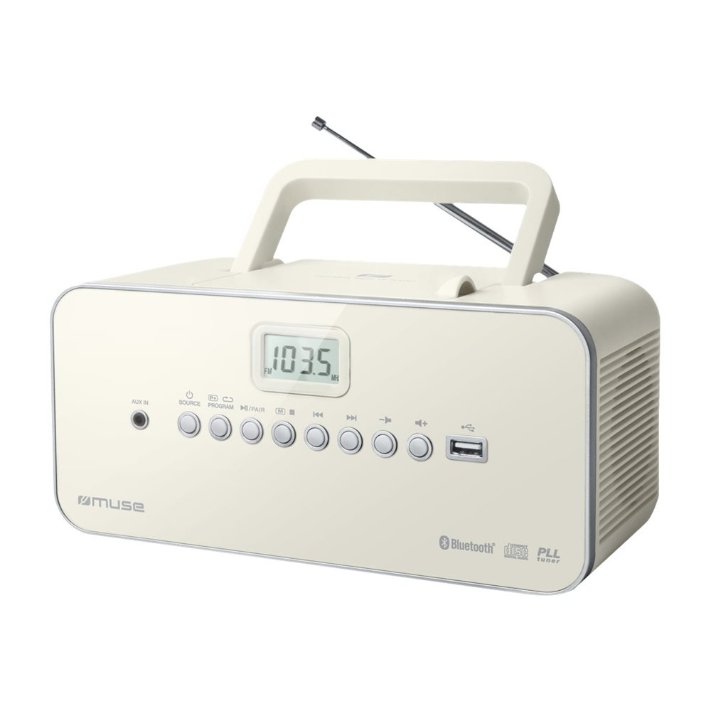 Muse M-30 BTN Portable Analogique Blanc